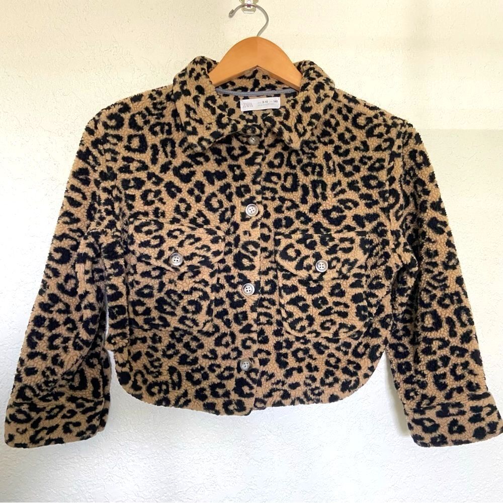 Zara Girls Leopard Print Jacket